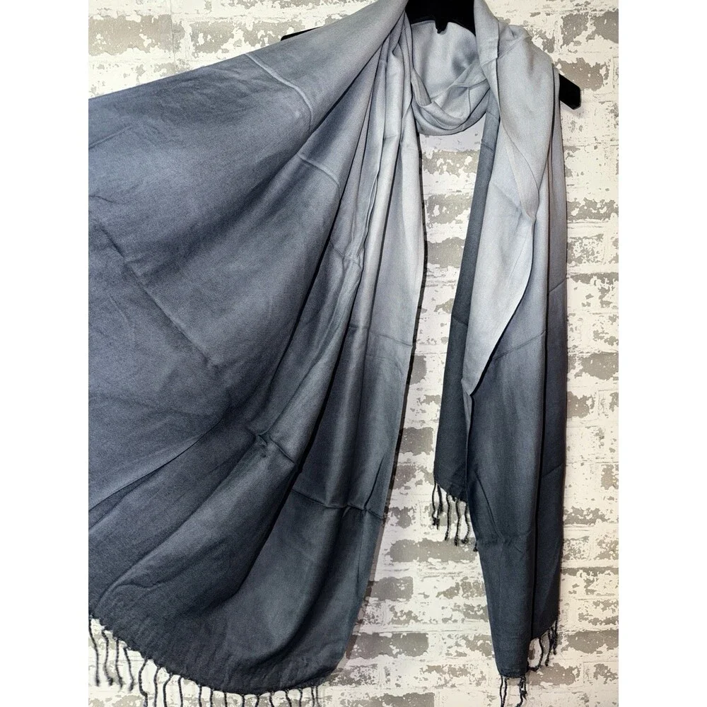 NWT! JASMINE by KC Ombre Gradient Gray Color Scarf Shawl Wrap
